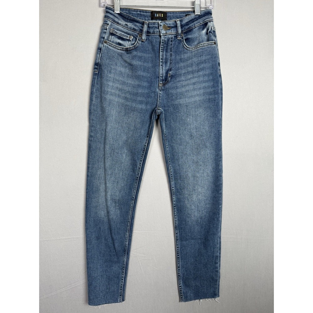Rails The Larchmont High Rise Skinny Jeans Womens 27 (25x27) Stretch Blue Denim
